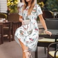 thumbnail image 3 of Lsque Funny Chicken Print Women's Casual Dress T-Shirt Summer Short Sleeve Scoop Neck Swing Dresses, 3 of 6