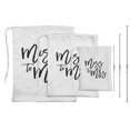 thumbnail image 3 of Darling Souvenir White Miss To Mrs Wedding Favor Party Supplies&nbsp;Drawstring Pouches&nbsp;Favor Bags 15 Pieces, 3 of 5