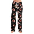 thumbnail image 5 of Trgacdwlo Women Halloween Pajama Pants Halloween Pumpkin Ghost Women's Pajama Bottoms Fall Elastic Waist Wide Leg Women's Sleep Pants, 5 of 8