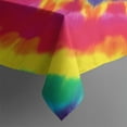 thumbnail image 3 of Rainbow Tie Dye Mandala Pattern Rectangle Tablecloth 60"x84",Waterproof Polyester Rectangle Table Cloth, Wipeable Spillproof Polyester Tablecloth for Dining, Camping, Indoor and Outdoor, 3 of 5