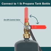 GASPRO 1 lb Propane Tank Refill Adapter Kit, 3 ft Hose with Safety Shutoff Valve, Easily Fill 1 lb Bottles from 20 lb Tank