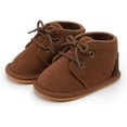 thumbnail image 5 of HsdsBebe?Baby?Boys?Girls?Oxford?Shoes?PU?Leather?Soft?Rubber?Sole?Sneakers??Anti-Slip?Toddler?Ankle?Boots?Infant?Walking?Shoes Moccasins, 5 of 6