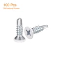 thumbnail image 3 of Tornillos autorroscantes Uxcell #8 x 5/8" blancos, paquete de 100, tornillo de cabeza plana Phillips para metal a madera, 3 of 5