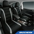 thumbnail image 2 of Skechers Leather Mesh Front Car Seat Cover – Premium Comfort with Breathable Mesh Panels, Durable Leather Construction, Universal Fit for Cars, Trucks, and SUVs - Gray, 2 of 9
