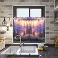 thumbnail image 4 of Yayeee Kitchen Curtains Tier Pair Light Filtering 27"x36" Rod Pocket Short Cafe Window Panel, Beautiful Mountain, 4 of 7