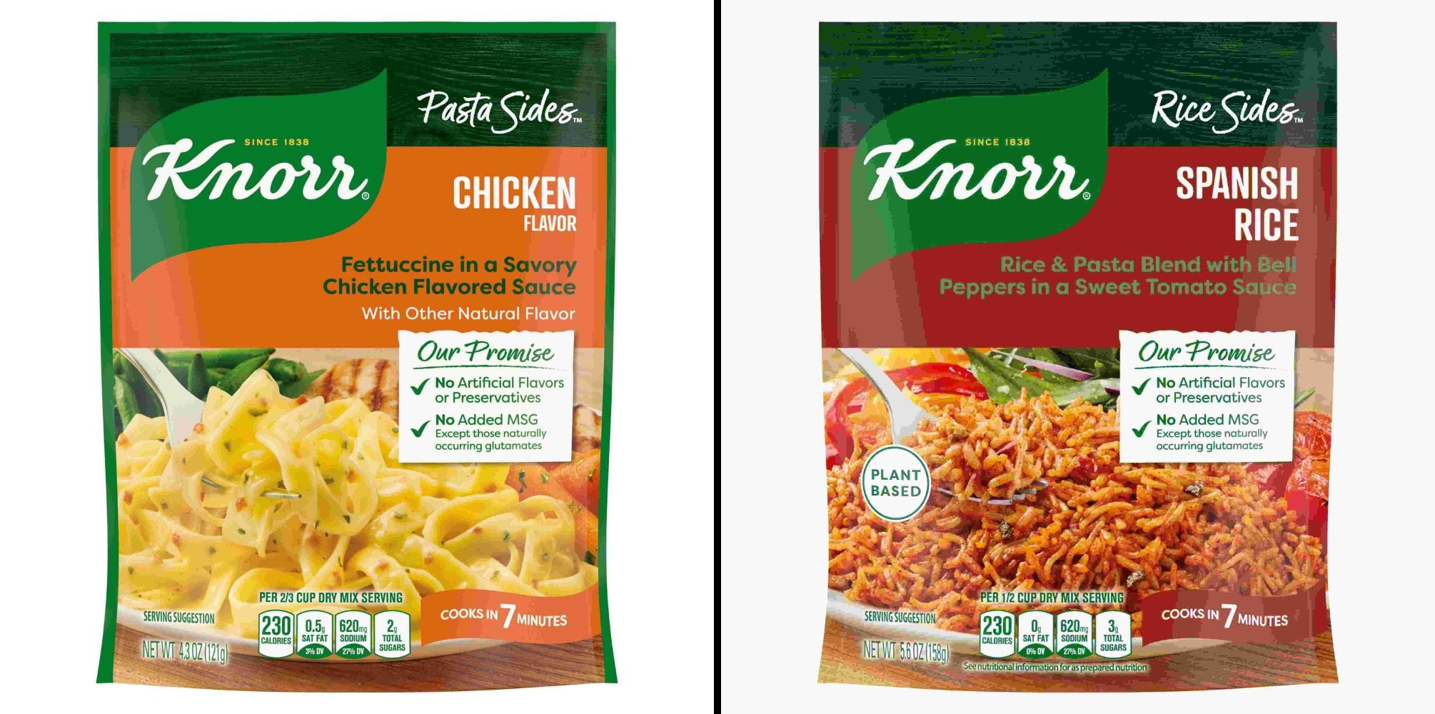 Knorr Chicken Broccoli Pasta Sides 4.2 oz & Knorr Pasta Sides
