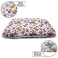 thumbnail image 3 of Butterfly Pet Bed, Vibrant Flora Patterned and Polka Dotted Background with Vintage Inspired Animals, Resistant Pad for Dogs and Cats Cushion with Removable Cover, 24" x 39", Multicolor, by Ambesonne, 3 of 4