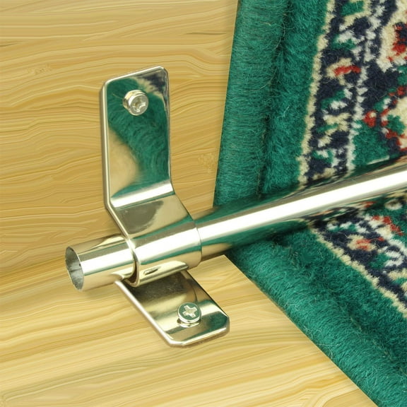 Polished Nickel Stair Runner Rod Bracket Holder Sold As Pair With Mounting Screws Brackets Only