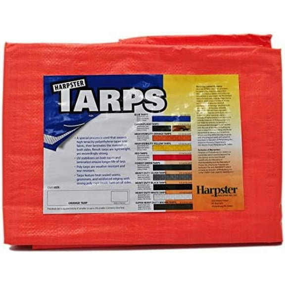 Orange Tarp 20ft. x 20ft. High Visibility - 3.3 Oz., 7-8 mil
