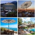 thumbnail image 2 of Yescom Parasol de Patio 10 Pi 3 Niveaux avec LED Solaire, Manivelle, Bouton d'Inclinaison, Jardin, 2 of 9