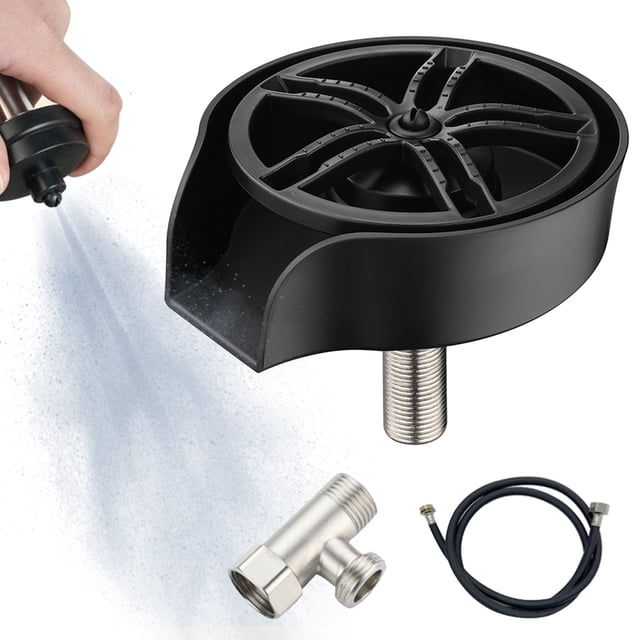 Mistaha Pulvérisateur d'Eau Automatique Rotatif à Extraction pour KTV Café Lait Thé Bar Rinceur de Verre 80cm Extraction Inclinaison 10° Rotation à Pression 360° Plastique ABS Évier de Cuisine
