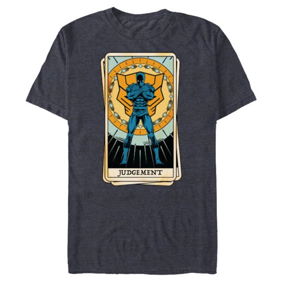 Marvel Tarot Arcana Black Panther as the Judgement Card - Short Sleeve Blended T-Shirt for Adults - Customized-Navy Heather