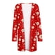 thumbnail image 5 of Puntoco Moda para mujer Abrigo con estampado navideño Cárdigan de manga larga con bolsillo Blusa informal suelta tops Liquidación Puntoco Puntoco-2217, 5 of 7