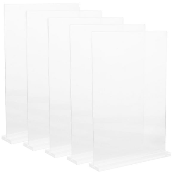 5pcs Office Acrylic Sign Holder Restaurant Hotel Double Sided Poster Menu Holder
