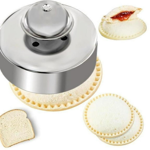 SUKVPSI Sandwich Sealer, Food-Grade Stainless Steel Uncrustable Maker, Quick & Easy Sealing for Sandwiches, Hamburgers, Pies, Lunchboxes & Snacks