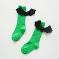thumbnail image 2 of CAIXIA Girls Kids Ruffle Socks Uniform School Dress Bowknot Frilly Cotton Crew Socks, 2 of 5