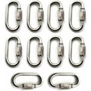 Quick Link Connector 304 Stainless Steel Screw Carabiner (M4) 10pcs