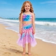 thumbnail image 4 of Shadoumai Girls Glitter Mesh 3 Piece Bikini For Girls Beachwear With Comfort Fit And Flowy Skirt, 4 of 8