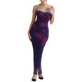 thumbnail image 5 of Women Spaghetti Strap Split Maxi Dress Sexy Hollow Out Bodycon Knit Long Dress Evening Party Dress, 5 of 10