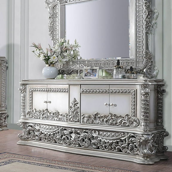 ACME Valkyrie Dresser, Antique Platinum Finish