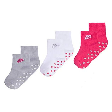 Chaussettes de Bebe NIKE pour Enfants 3 Paires Rose blanc gris 6 12M