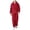 Red, variant on Mens Winter Couples Warm Jumpsuit With Zipper Lounging Sleeping Clothes