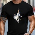 thumbnail image 1 of T-shirt pour Homme, Simple et Stylé, Décontracté et Relax, T-shirt à Col Rond à Manches Courtes d'Été pour Homme Joueur de Baseball Bondissant pour Attraper un Ballon avec Imprimé Graphique, Grande Taille, 1 of 5