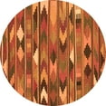 thumbnail image 1 of Ahgly Company Indoor Round Southwestern Orange Country Area Rugs, 7' Round, 1 of 1