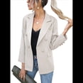 thumbnail image 3 of Chaqueta Blazer para Mujer, Informal, de Negocios, con Frente Abierto, Solapa, Elegante Abrigo con Bolsillos Albaricoque XL, 3 of 8
