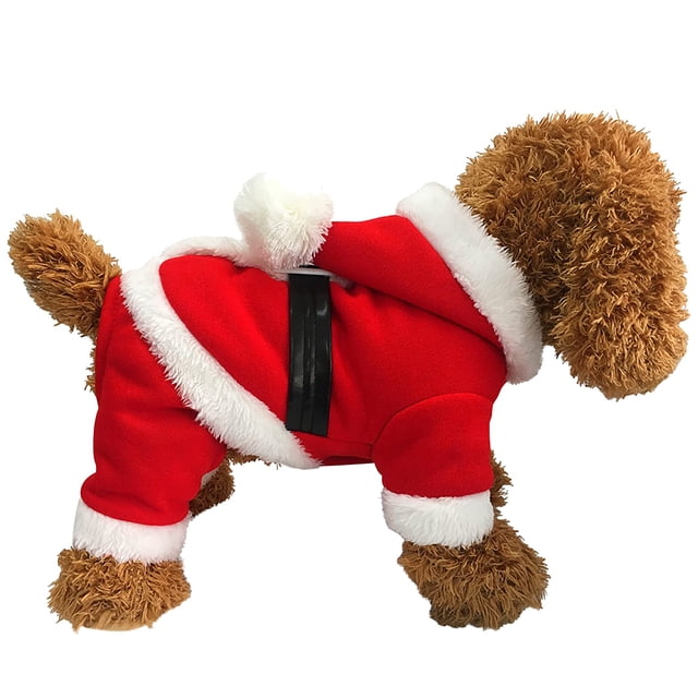 Disfraces de Navidad para mascotas, ropa para perros de Papá Noel para perros pequeños, abrigos de otoño e invierno, sudaderas con capucha para cachorros y gatitos