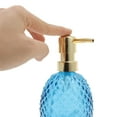 thumbnail image 3 of Unique Bargains 1 Pc Reusable Pineapple-shaped Soap Dispenser 11.84oz Blue Gold Tone, 3 of 6