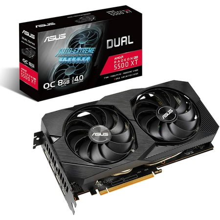 ASUS AMD Radeon RX 5500XT Overclocked O8G GDDR6 Dual Fan EVO Edition HDMI DisplayPort Gaming Graphics Card (Best Graphics Card For 1440p Gaming 2019)