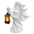 thumbnail image 1 of Halloween Ghost Light Statue with Lantern Scary Home Garden Decor (White Battery), 1 of 8