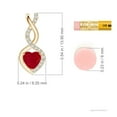 thumbnail image 4 of Angara Natural Ruby Pendant Necklace for Women in 14K Yellow Gold (Size-4mm) - July Birthstone Jewelry | Ruby Infinity Heart Pendant, 4 of 9