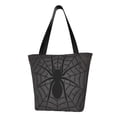 thumbnail image 1 of Fotbe Black Spider On Web 1 Bolsa de Playa con Estampado, Bolsa de Hombro, Bolsa de Mano Espaciosa, Bolsa de Viaje Ligera, Bolsa de Compras Versátil, 1 of 6