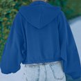 thumbnail image 4 of Sudadera con capucha para mujer, sudadera con capucha para mujer, sudadera con capucha de manga larga de color puro para mujer, sudadera con cremallera para mujer, muy recomendada, 4 of 6