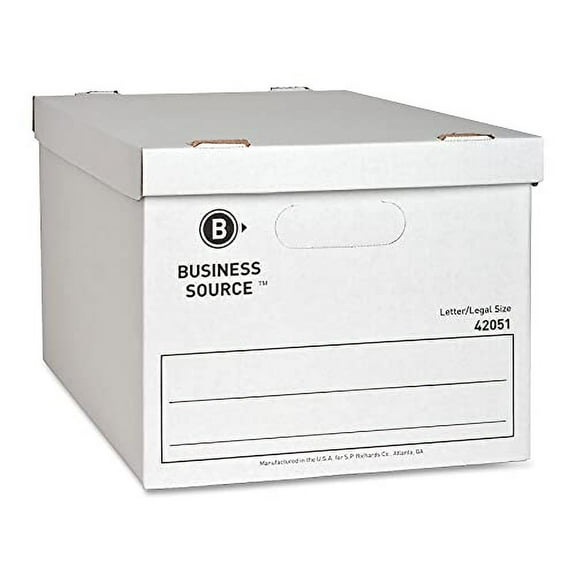 File Storage Box With Lid, 10" 15" X 12" X, Corrugated, Holds Letters And Legal Documents