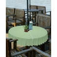 thumbnail image 2 of Outdoor Tablecloth Sage Green Round Patio Tablecloths 60 Inch, Waterproof Table Cloths with Umbrella Hole and Zipper, Solid Green Color Summer Table Cover for Outdoor Tables, Picnic,, 2 of 5