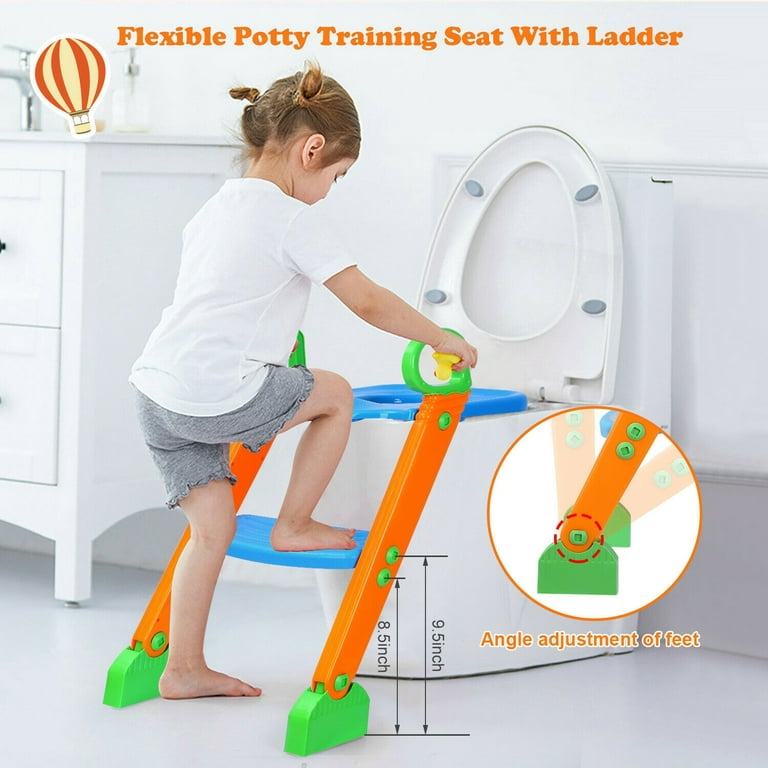 Nyeekoy Children's Potty Training Toilet Seat Portable with Adjustable Step  Stool Ladder for Kids and Toddler TH17M0027 - The Home Depot