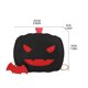 thumbnail image 4 of Bolso de mano novedoso de piel sintética con forma de calabaza para mujer, bandolera de Halloween, bolso de mensajero con colgante de murciélago y diablo, color caqui, 4 of 5