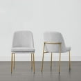 thumbnail image 5 of CHITA Modern Dining Chairs Set of 2 Metal Legs Dining Chair, Fabric in Cloud(Multi-colored), 5 of 9