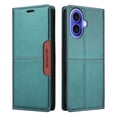 thumbnail image 3 of Compatible WIth iPhone 16 Wallet Case,Magnetic Closure,Flip Folding Kickstand,With Card Slots,[RFID Blocking],With Shoulder Strap&Lanyard,PU Leather+TPU Shockproof Anti-fall Phone Case,Green, 3 of 9