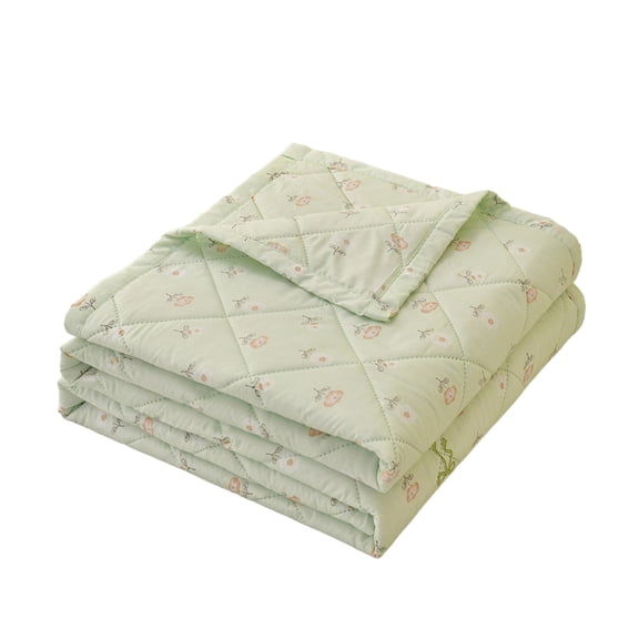 Tunhigl Printed Lightweight Cool Touch Summer Quilt, Breathable Cooling Air Condition Blanket, 59×78.7in Standard Single Size for Bedroom Sofa Indoor Daily Use