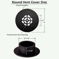 thumbnail image 2 of Achtek 2.5" Duct opening Solid Cast Aluminum Round Grille ( 4" Round Overall) | Powder Coated BLACK - With Holes For Wall / Ceiling, 2 of 10