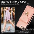 thumbnail image 3 of Crossbody Wallet Women Case for iPhone 7 Plus, iPhone 8 Plus,Credit Card Holder with Should Strap,Premium PU Leather Purse Metal Buckle Folio Flip Cover For iPhone 8 Plus/7 Plus, Rosegold, 3 of 8