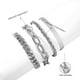 thumbnail image 3 of Pulseras para mujer, regalos para mujer, cadena de aleación gruesa exagerada, pulsera de oro de moda, conjunto de cuatro piezas, pulsera para mujer, 3 of 5