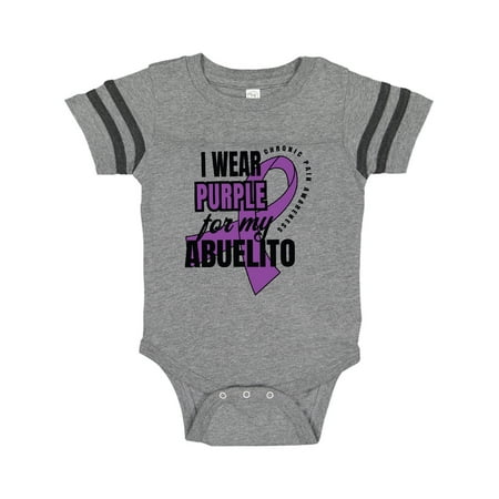 

Inktastic Chronic Pain I Wear Purple For My Abuelito Gift Baby Boy or Baby Girl Bodysuit