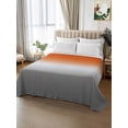 thumbnail image 2 of Burnt Orange Gray Ombre Flat Sheets Only Queen Size, Soft Breathable Bed Top Sheets for Mattress, Modern Gradient Abstract Art Luxury Bedding Flat Sheets for Home Hotel Bedroom Bed Protection, 2 of 9
