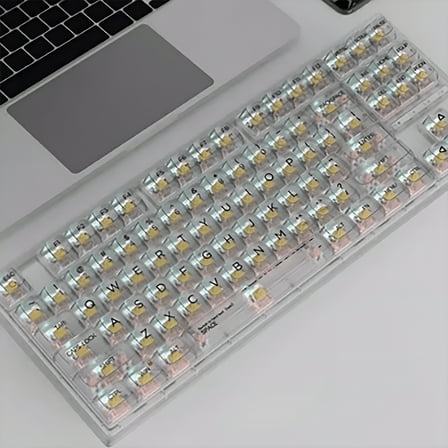 GJX Mechanical keyboard, fully transparent 68-key gaming keyboard