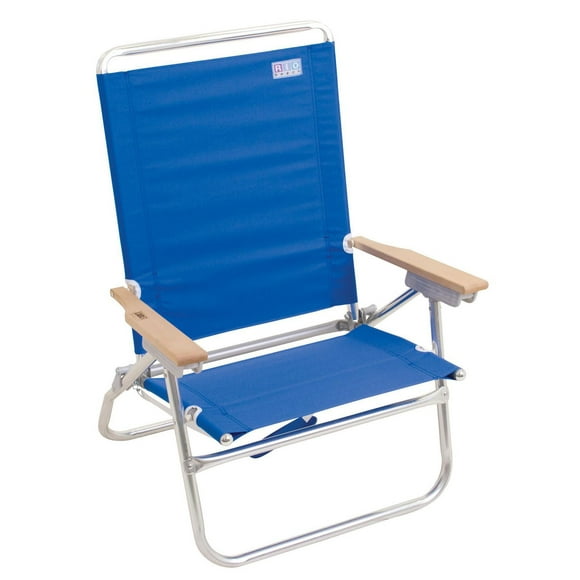 RIO Beach 4-Position Easy In-Easy Out Beach Chair - Blue